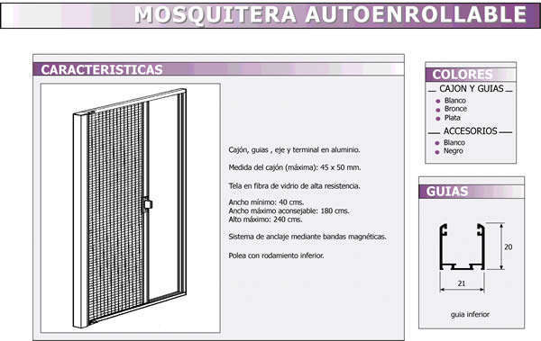 Mosquiteras laterales en Persianas Domesticas Instalación, reparación y venta de mosquiteras laterales